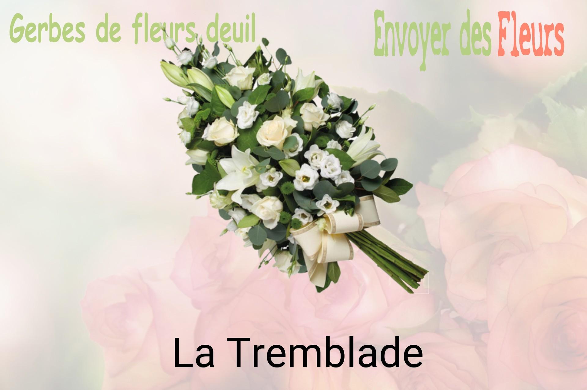 Gerbe de fleurs de deuil livrée à La Tremblade